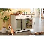 PawHaven™ Dog Crate Furniture with Drawers & Storage Cabinet