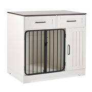 PawHaven™ Dog Crate Furniture with Drawers & Storage Cabinet