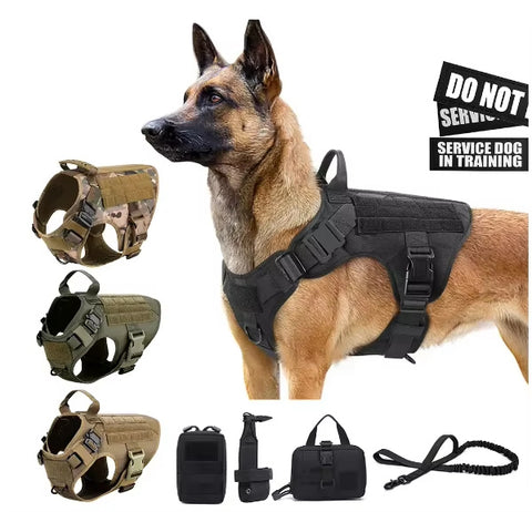 Tactical Dog Harness with Leash
