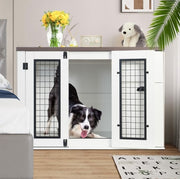 PawHaven™ Furniture-Style Wooden Dog Crate