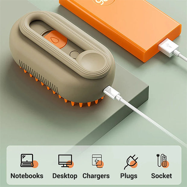 GroomMist™ 3-in-1 Steamy Pet Brush