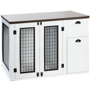 PawHaven™ Furniture-Style Wooden Dog Crate