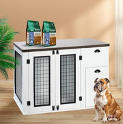PawHaven™ Furniture-Style Wooden Dog Crate