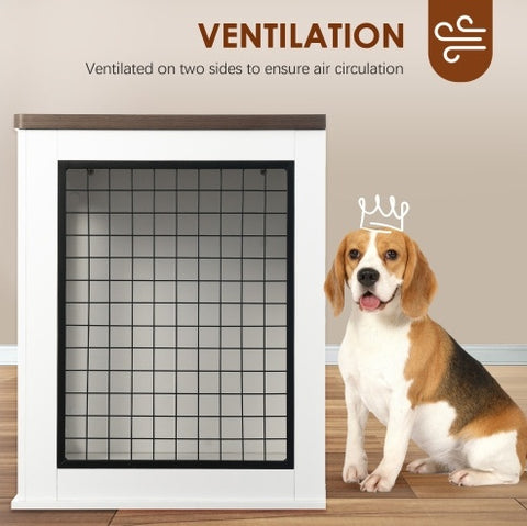 PawHaven™ Furniture-Style Wooden Dog Crate