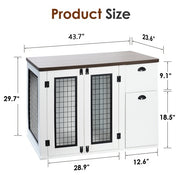 PawHaven™ Furniture-Style Wooden Dog Crate